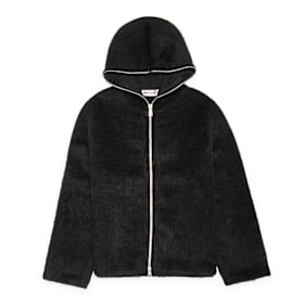 Our Legacy Full Zip Hood Hairy Wool black black
