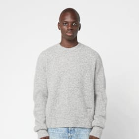 AMI PARIS Wool Knit Alpaca Crewneck Pullover grey