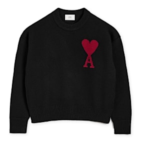 AMI PARIS Felted Crew ADC zwart