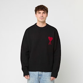 AMI PARIS Felted Crew ADC zwart