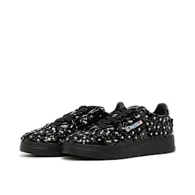 Autry Wmns Medalist Low patent/flower black zwart