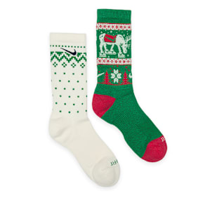 Nike Everyday Plus Cushioned Winter Wonderland Crew Socks (2 Pack) multi-colour