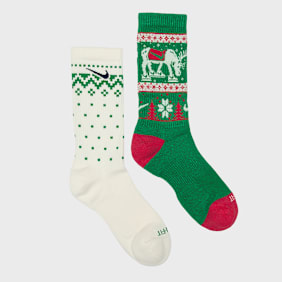 Nike Everyday Plus Cushioned Winter Wonderland Crew Socks (2 Pack) multicolor