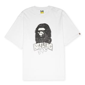 A Bathing Ape Hand Drawn Ape Head Relaxed Fit Tee M wit