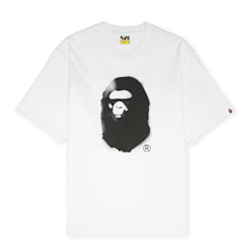 A Bathing Ape Spray Print Ape Head Relaxed Fit Tee #2 M wit