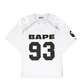 A Bathing Ape Line Camo Jacquard Relaxed Fit Football Jersey M weiß
