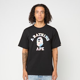 A Bathing Ape Art Camo College Tee M zwart
