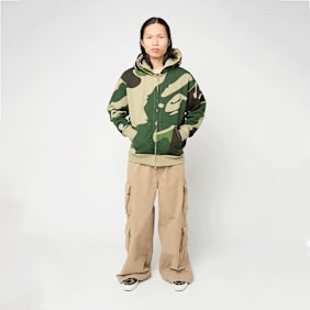 A Bathing Ape Mega ABC Camo Double Shark Relaxed Fit Full Zip Hoodie green