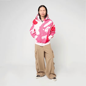 A Bathing Ape Mega ABC Camo Double Shark Relaxed Fit Full Zip Hoodie light pink