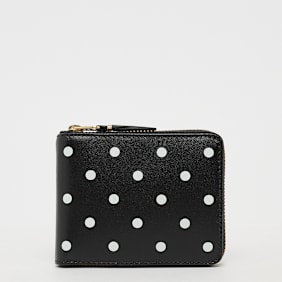 Comme des Garcons Wallet Dots Printed Leather Line zwart