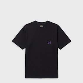 Needles Butterfly embroidered T-shirt schwarz