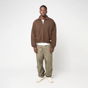 Brain Dead Half Zip Collared Sweatshirt brown