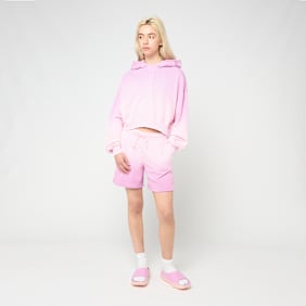 Nike Phoenix Fleece Oversized Henley Dipped Hoodie rosa