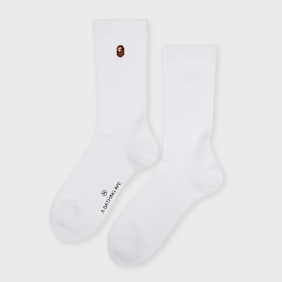A Bathing Ape Ape Head One Point Socks weiß