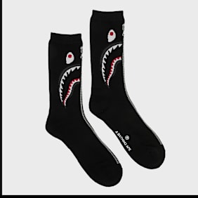 A Bathing Ape Shark Jacquard Socks black