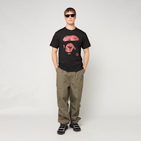 A Bathing Ape Color Camo Ape Face Tee zwart
