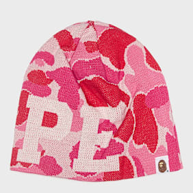 A Bathing Ape ABC Camo Knit Cap rosa