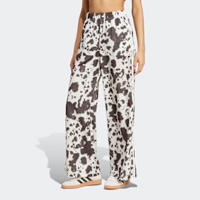 adidas Originals Satin Wide Leg Pants beige