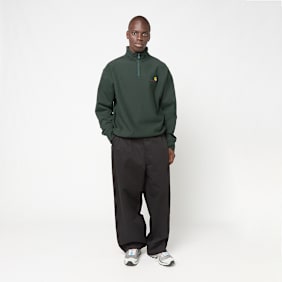 Carhartt WIP Half Zip American Script Sweater green