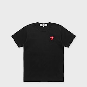 Comme des Garcons Play T-Shirt Double Red Emblem black