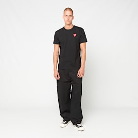 Comme des Garcons Play T-Shirt Double Red Emblem black
