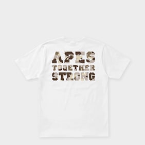 A Bathing Ape Color Camo College ATS Tee white