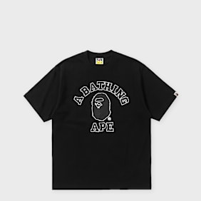 A Bathing Ape Hand Drawn Outline College Relaxed Fit Tee black