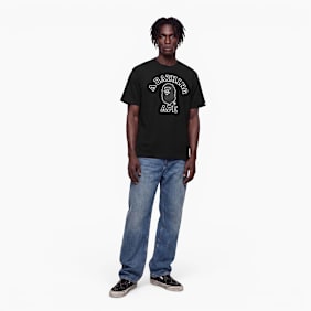 A Bathing Ape Hand Drawn Outline College Relaxed Fit Tee black