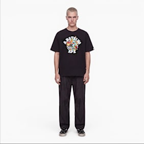 A Bathing Ape Colorful 3D Graphic College Tee schwarz