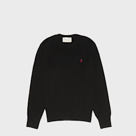 AMI PARIS Crewneck Sweater With ADC black