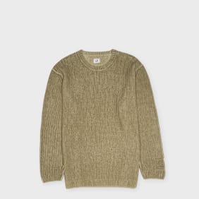 C. P. Company Knitwear Crew Neck In Cotton Chenille beige