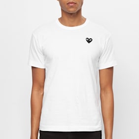Comme des Garcons Play Black Heart T-Shirt wit