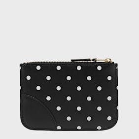 Comme des Garcons Wallet Dots Printed Leather Line schwarz