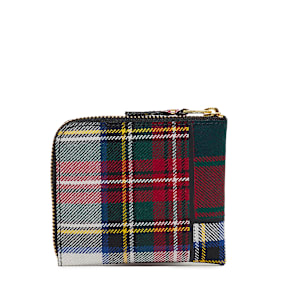 Comme des Garcons Wallet Tartan Patchwork rot