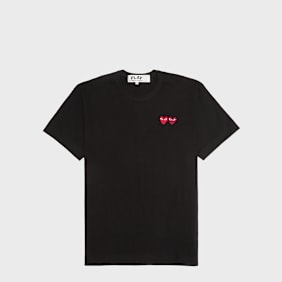Comme des Garcons Play Play Two Heart T-Shirt black