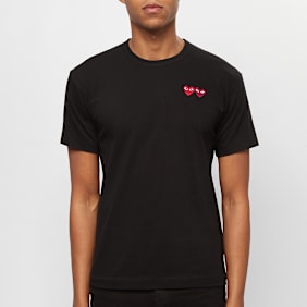 Comme des Garcons Play Play Two Heart T-Shirt black