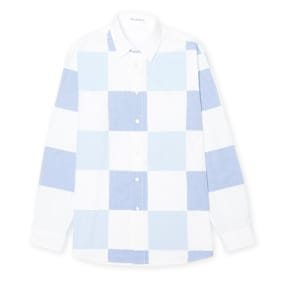 J. W. Anderson Checkboard Applique Shirt blauw