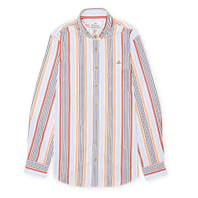 Vivienne Westwood 2 Button Krall Shirt blau