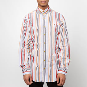 Vivienne Westwood 2 Button Krall Shirt blau