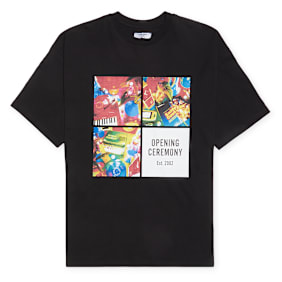 Opening Ceremony TD 4 Boxes Print Reg. T-Shirt black multicolor zwart