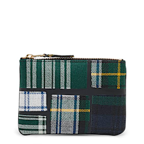 Comme des Garcons Wallet Tartan Patchwork Wallet grün