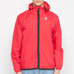 Comme des Garcons Play K-Way Jacket Full Zip red
