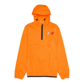 Comme des Garcons Play K-Way Jacket Half Zip orange