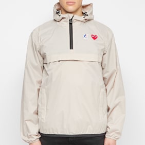 Comme des Garcons Play K-Way Jacket Half Zip beige