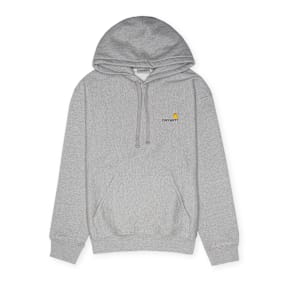 Carhartt WIP Hooded American Script Sweatshirt grau