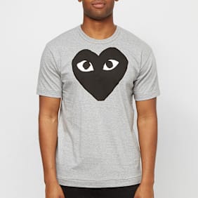 Comme des Garcons Play Mens T-Shirt Short Sleeve Knit grijs