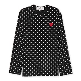 Comme des Garcons Play Black Polka Dot Longsleeve schwarz
