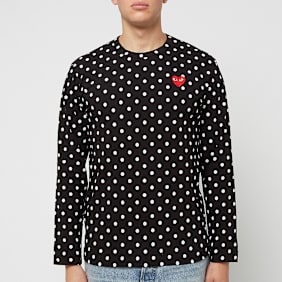 Comme des Garcons Play Black Polka Dot Longsleeve schwarz
