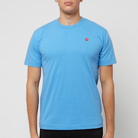 Comme des Garcons Play Blue Red Heart T-Shirt blau