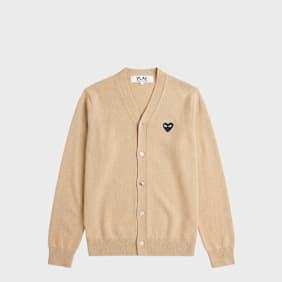 Comme des Garcons Play Play Cardigan Black Heart beige